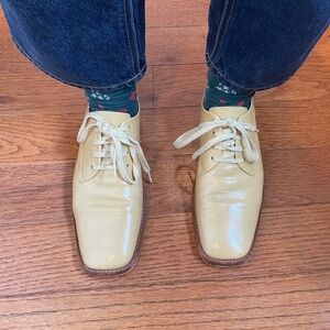 Miista Cream Loafers Size 38 (US 7.5-8)